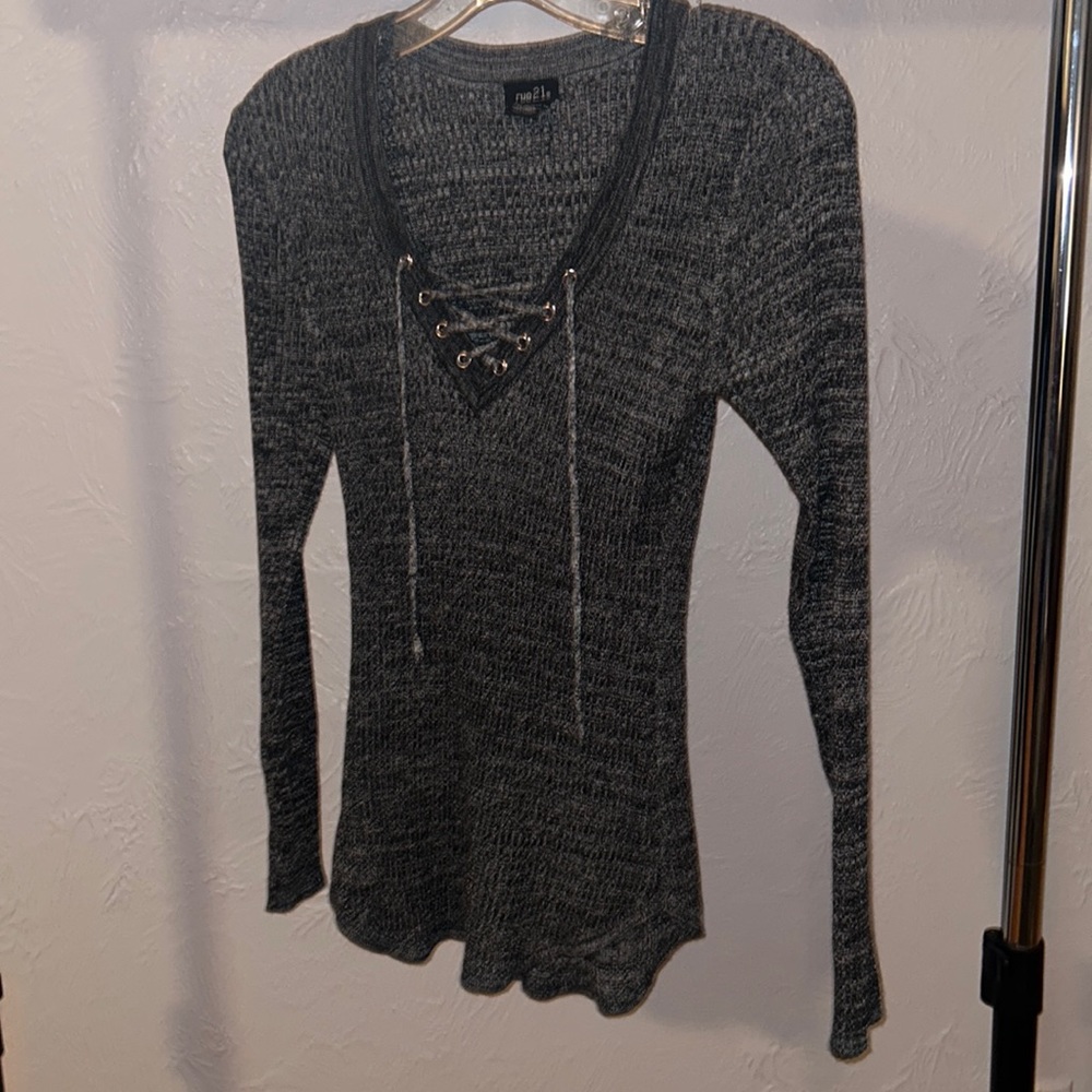 Black Ribbed Sweater